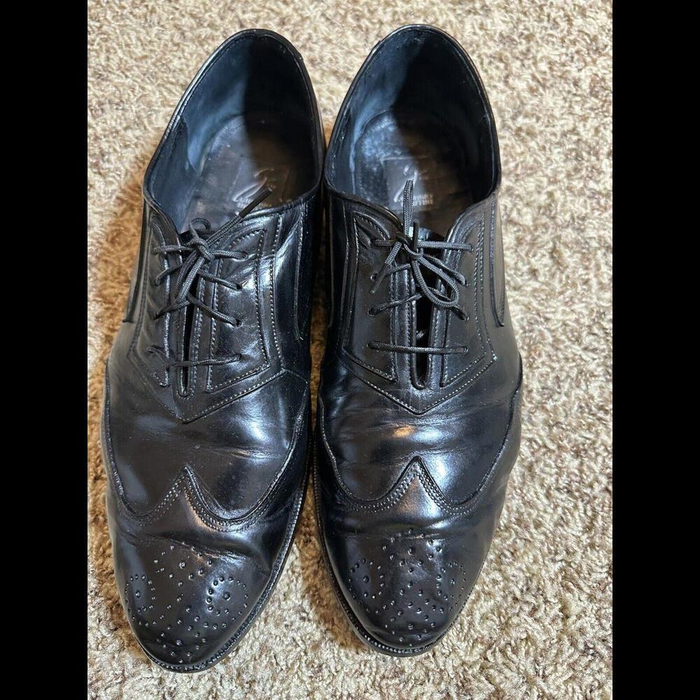 Giorgio Brutini Black Leather Oxford Dress Shoes Size 12